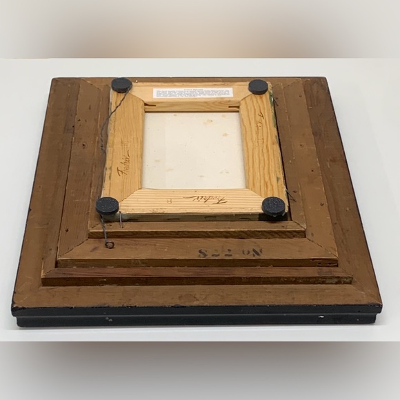 1992 Deep Framed Mary Beth Baxter Original Oil on Canvas Folk Art Cow Painting - Picture 13 of 16